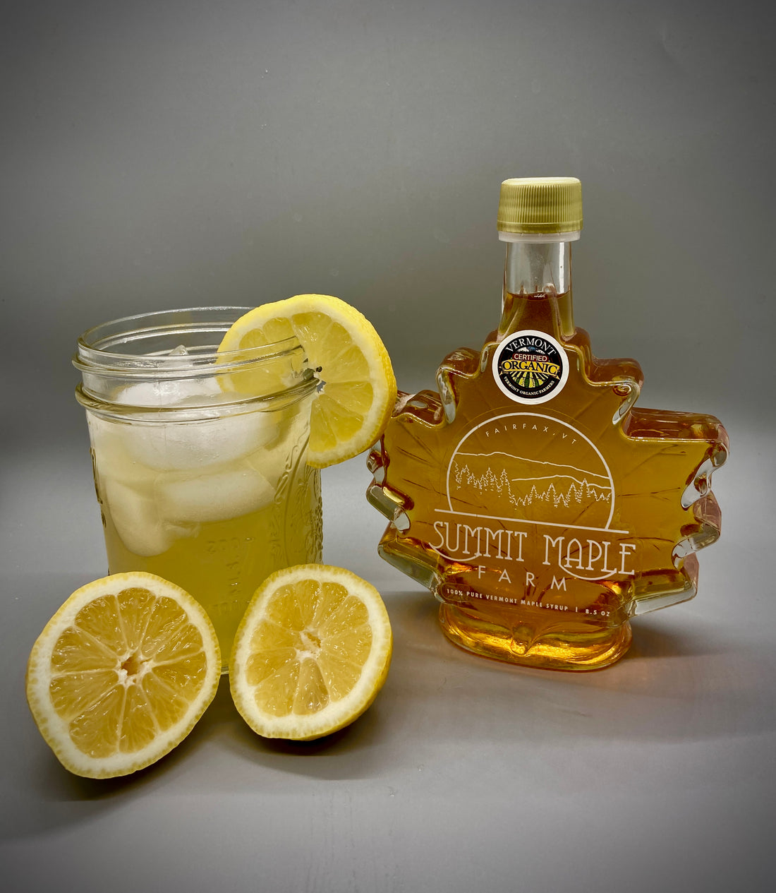 organic Vermont Maple Syrup used as a natural sweetener for lemonade, the great summertime drink that cools you down while sweeting you up