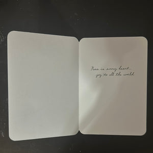 Gift Message written in holiday card