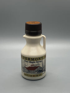 cinnamon infused organic vermont maple syrup - wood fired- sustainably produced - glass maple leaf bottle - grade b maple syrup - dark syrup -