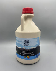 Very Dark Color- Organic Vermont Maple Syrup Grade A Very Dark plastic jug
