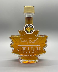Organic Vermont Maple Syrup 100ml glass leaf jar